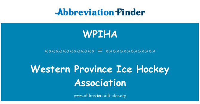 WPIHA: Western Province Ice Hockey Association