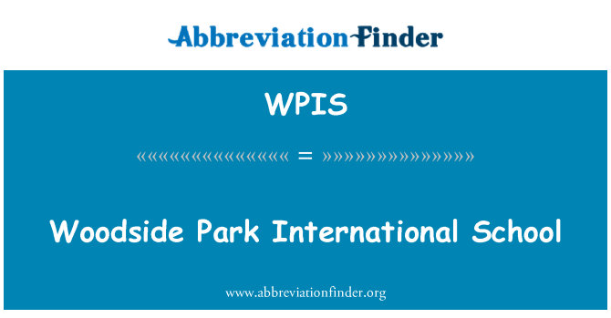 WPIS: Iskola internazzjonali tal-Park ta ' Woodside
