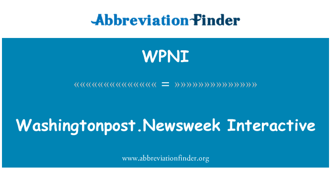 WPNI: Interaktív Washingtonpost.Newsweek