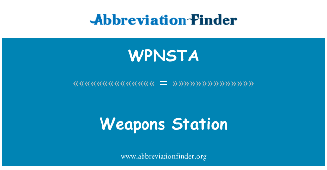 WPNSTA: Stesen senjata
