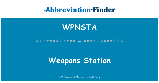 WPNSTA: Vapen Station