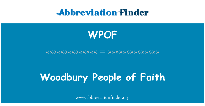WPOF: Gens de foi Woodbury