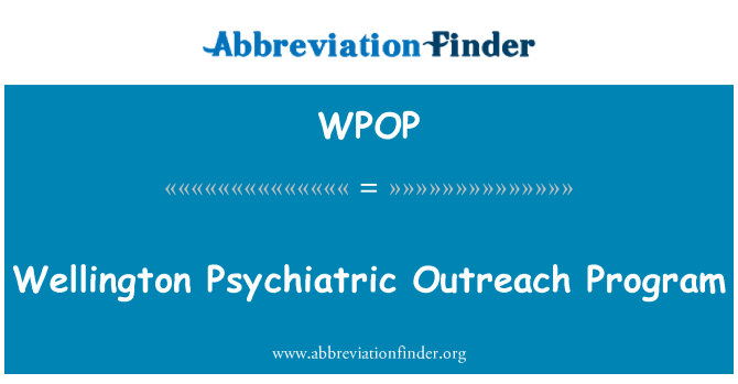 WPOP: Wellington Psychiatric Outreach Program