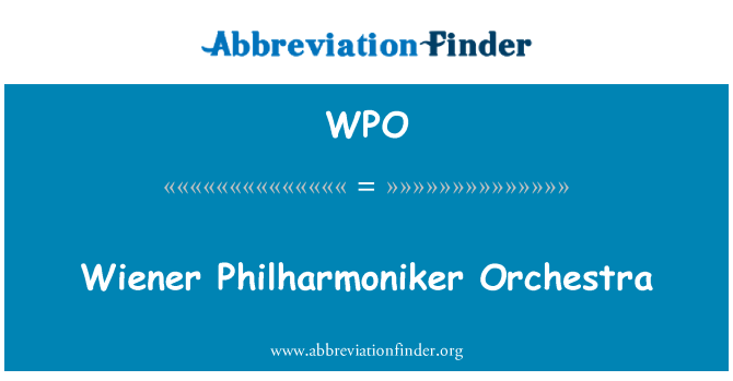 WPO: Wiener Philharmoniker orkester