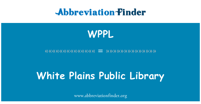 WPPL: White Plains bibliyotèk piblik la