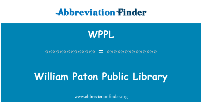 WPPL: William Paton Public Library