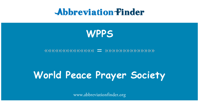 WPPS: World Peace Prayer Society