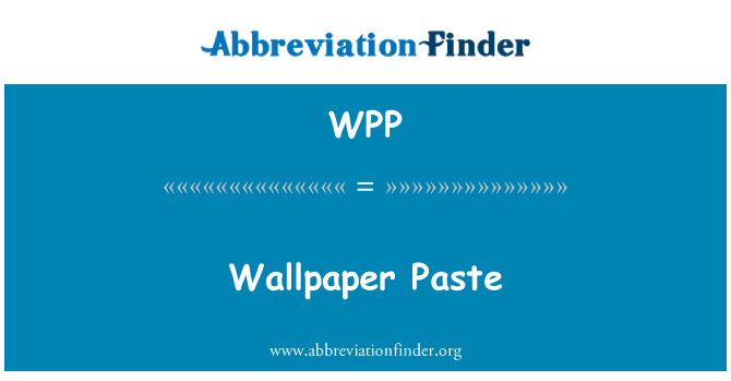 WPP: Colle à papier peint