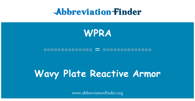 WPRA: Хвилясті пластини реактивної бронею