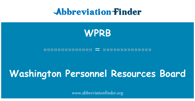 WPRB: Washington kadrovske vire odbor