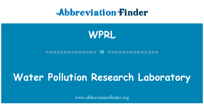 WPRL: Water Pollution Research Laboratory