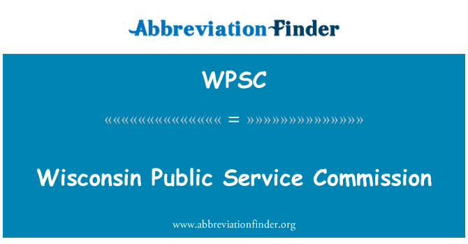 WPSC: Wisconsin veřejné služby Komise