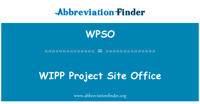 Определение WPSO, что означает WPSO, что означает WPSO, ВИПП офис сайта про...