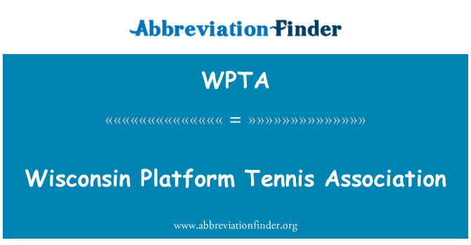 WPTA: Wisconsin platforma tenisová asociace