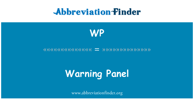 WP: Panel de advertencia