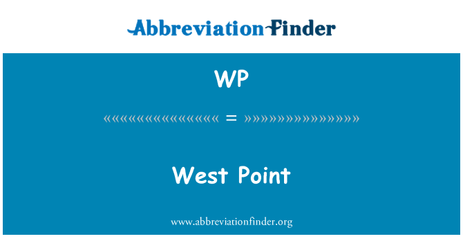 WP: ウェスト ポイント