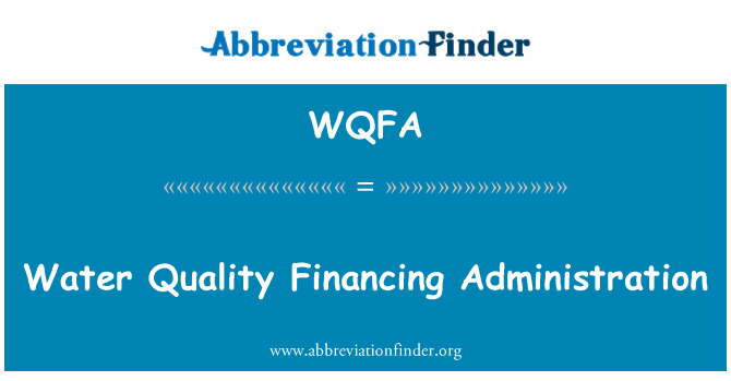 WQFA: 수 질 관리 회계