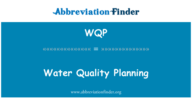WQP: Water Quality Planning