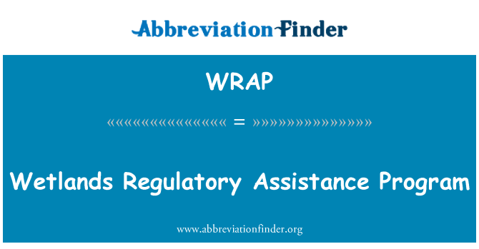 WRAP: Wetlands Regulatory Assistance Program