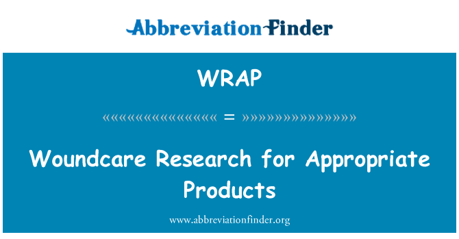 WRAP: Woundcare rechèch ki fèt pou pwodwi apwopriye