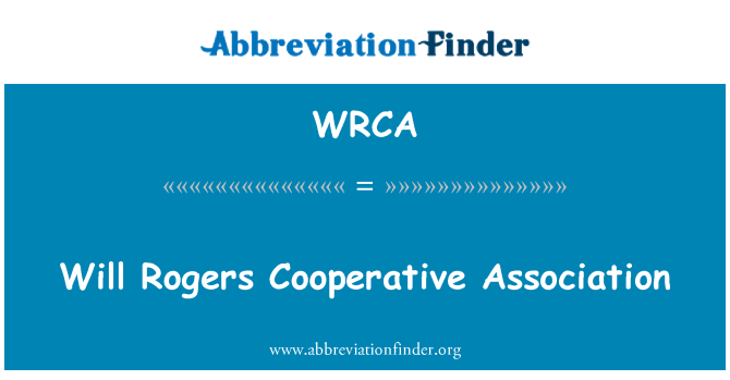 WRCA: Will Rogers coöperatieve vereniging