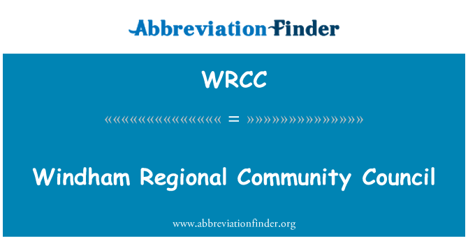 WRCC: Windham regionalne skupnosti Svet