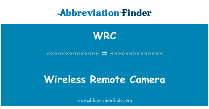 WRC: Càmera sense cables remot