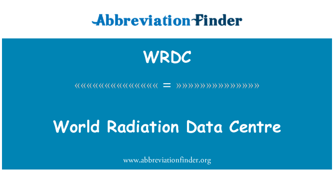 WRDC: Centro Mundial de datos de radiación