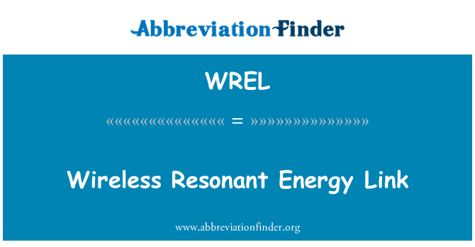 WREL: لاسلکی صداانگیز توانائی کے لنک