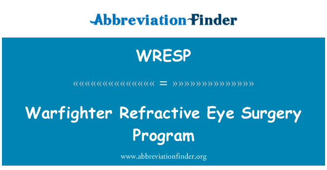 WRESP: Warfighter refractiva ocular cirurgia programa