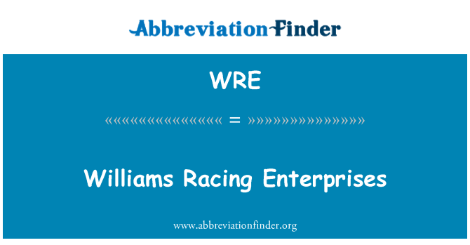 WRE: Williams Racing ondernemingen