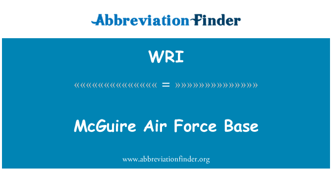 WRI: Мак-Гир Air Force Base