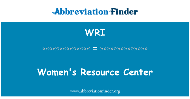 WRI: Centre de recursos de la dona