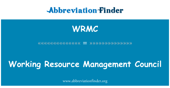 WRMC: کار شورای مدیریت منابع