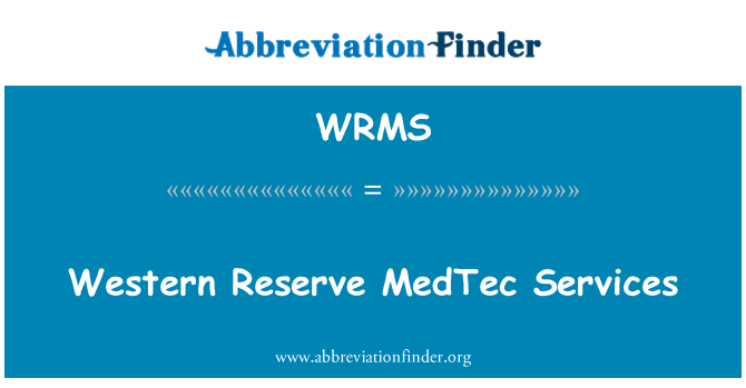 WRMS: 西保留地大學 MedTec 服務
