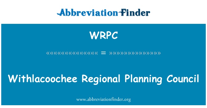 WRPC: Consiglio di pianificazione regionale Withlacoochee