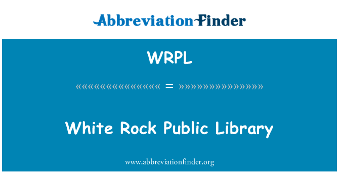 WRPL: Wòch blan bibliyotèk piblik la