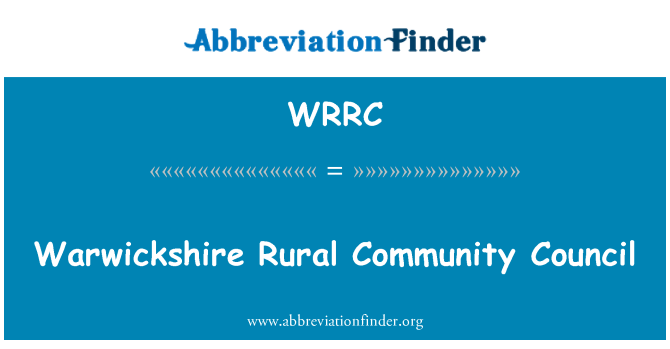 WRRC: Consejo de la comunidad Rural de Warwickshire