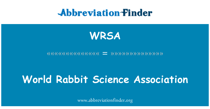 WRSA: World Rabbit Science Association