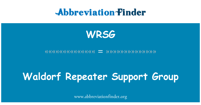 WRSG: Группа поддержки Repeater Waldorf