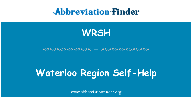 WRSH: Waterloo reģionā pašpalīdzības