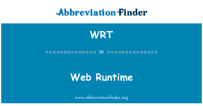 WRT: Webové Runtime