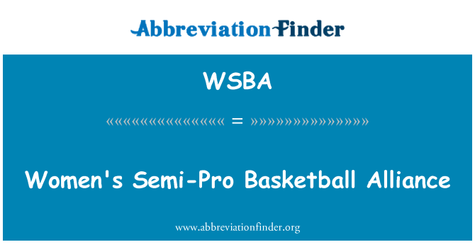WSBA: 半プロの女性のバスケット ボールの同盟