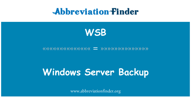 WSB: גיבוי שרת Windows