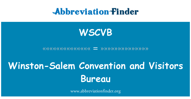 WSCVB: Winston-Salem Convention and Visitors Bureau