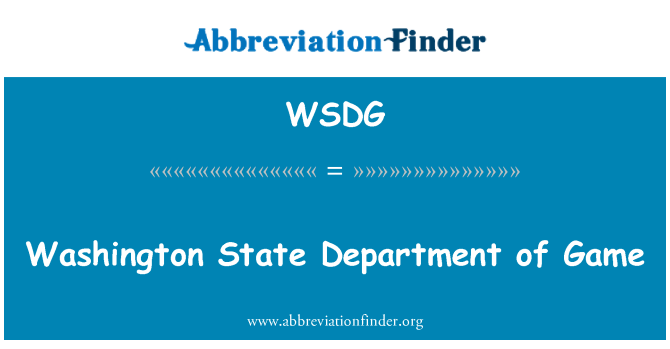 WSDG: Washington State Department of Spiel