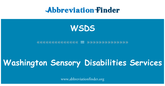 WSDS: 华盛顿感官残疾服务