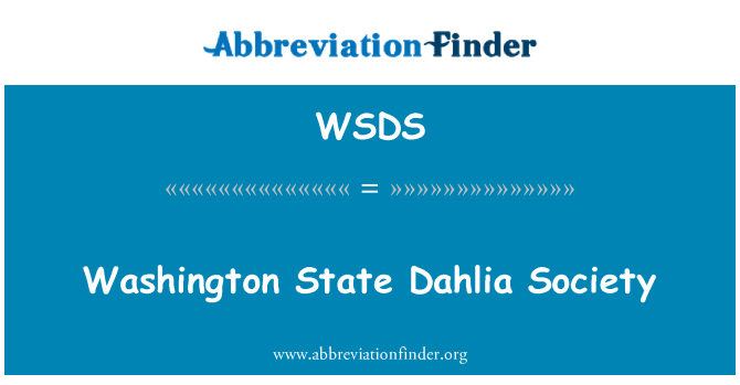 WSDS: Soċjetà ta ' l-Istat ta ' Washington Dahlia