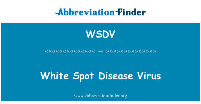 WSDV: Valge Spot haiguse viiruse