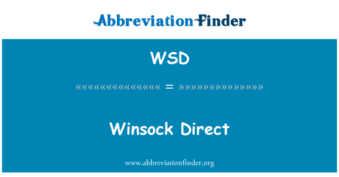 WSD: Winsock Direct
